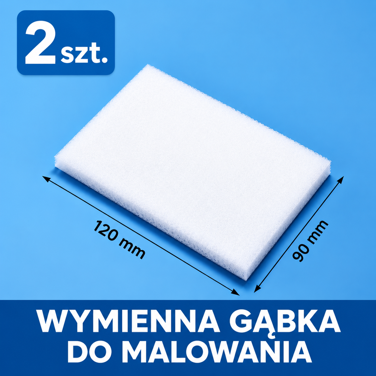 Wymienna Gąbka do Pędzla Krawędziowego (2szt.)